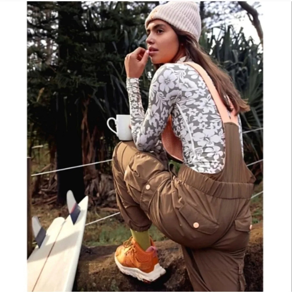 FP Movement Morning Meadows Jumpsuit Overalls Tea Leaves size S gorpcore NWOT - Picture 14 of 14